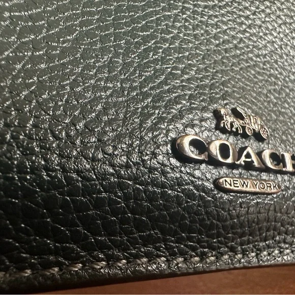 Coach 89311 Small Snap Wallet With Colorblock Interior Pine Green Multi - Picture 8 of 10
